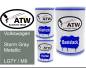 Preview: Volkswagen, Storm Gray Metallic, LG7Y / M9: 500ml Lackdose + 500ml Klarlack + 250ml Härter - Set, von ATW Autoteile West.